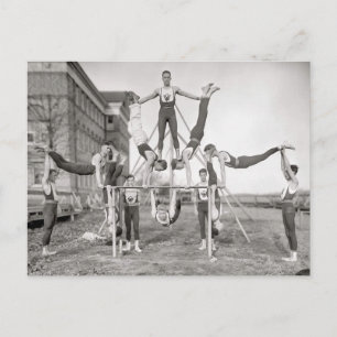 A Dozen Male Gynmasts Briefkaart