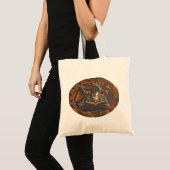 A dragon reading for learning and enjoyment. tote bag (Voorkant (product))