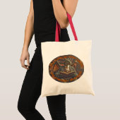 A dragon reading for learning and enjoyment. tote bag (Voorkant (product))