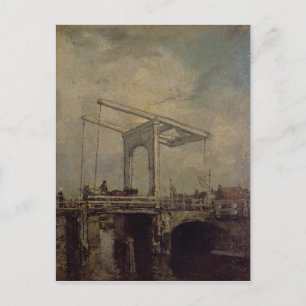 A Drawbridge in een Nederlandse stad, 1875 Briefkaart