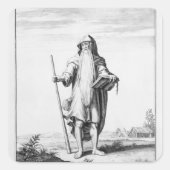 A Druid Vierkante Sticker (Voorkant)