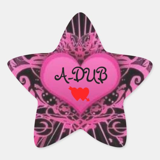 A-DUB LUV STER STICKER (Voorkant)