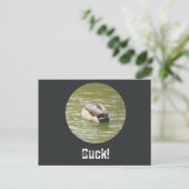 A Ducking Duck Postcard Feestdagenkaart (Staand voorkant)