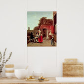 A Dutch Courtyard, c.1658-60 Poster (Keuken)