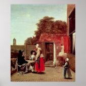 A Dutch Courtyard, c.1658-60 Poster (Voorkant)