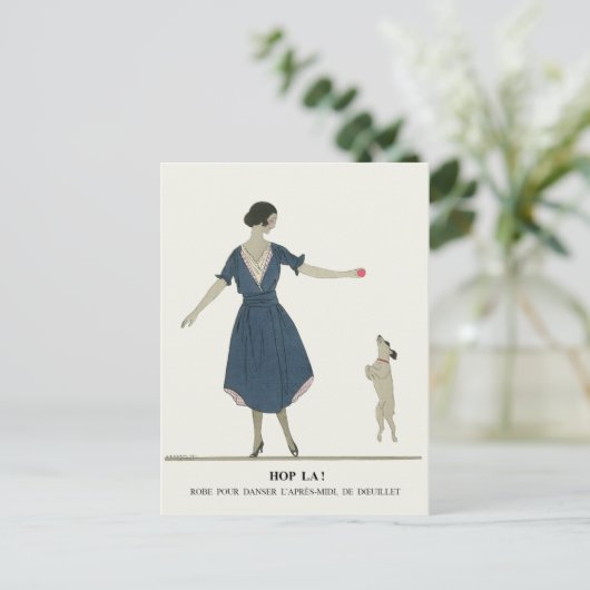 A. E. Marty Art Deco Mode Illustratie Bord Briefkaart (Staand voorkant)