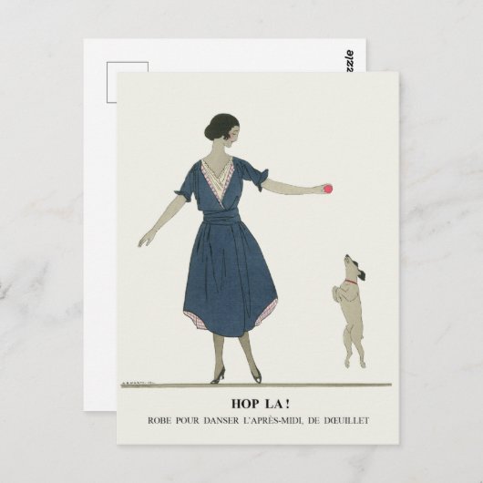 A. E. Marty Art Deco Mode Illustratie Bord Briefkaart (Voorkant / Achterkant)