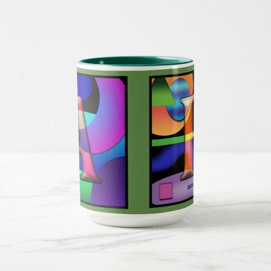 A F Monogramed, Geleide KoffieMok Mok (Midden)