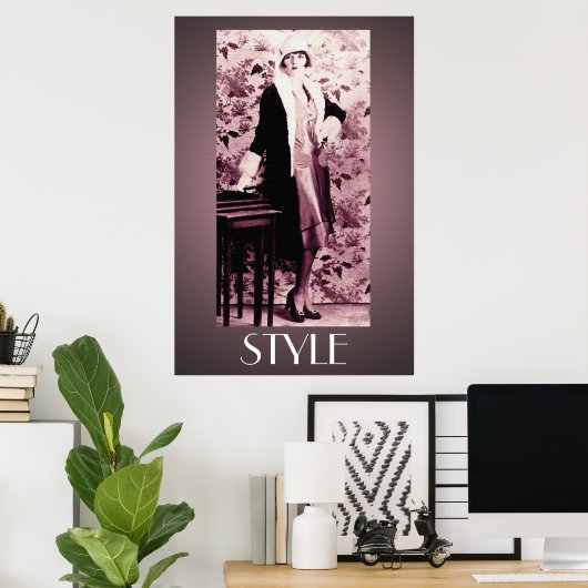 A Fabulous Flapper 36 x 24 Poster (Thuiskantoor)