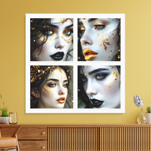 A Face In Time  Canvas Afdruk (Insitu (Woonkamer))