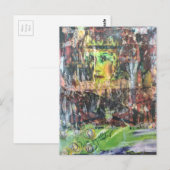 A face mixed media collage briefkaart (Voorkant / Achterkant)