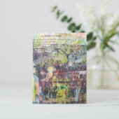 A face mixed media collage forms of verbs briefkaart (Staand voorkant)