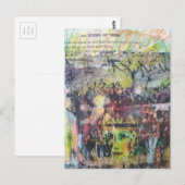 A face mixed media collage forms of verbs briefkaart (Voorkant / Achterkant)