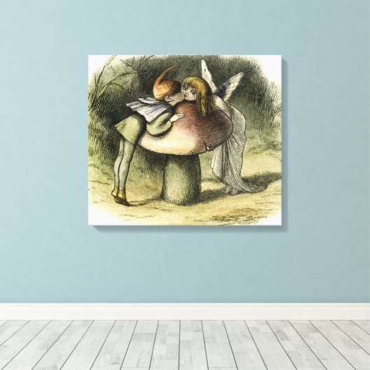 "A Fairy Kiss" door Doyle Canvas Afdruk (Insitu (Houten vloer))