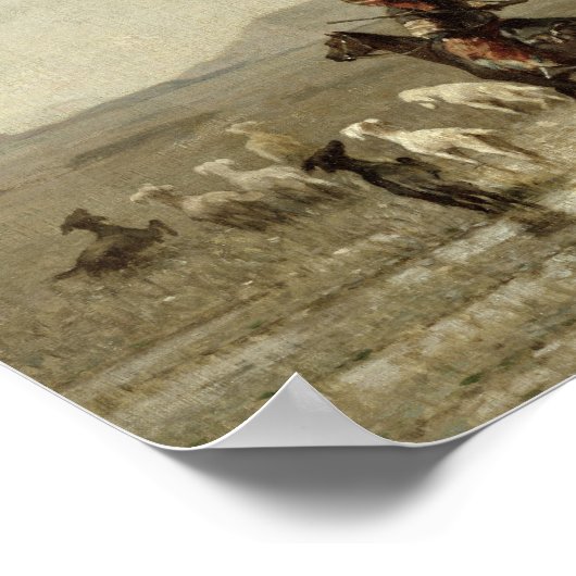 A Falcon Hunt, 1862 Poster (Hoek)