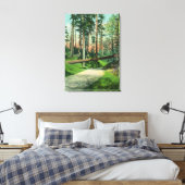 A Fallen Tree at Woodland Park Scene Canvas Afdruk (Insitu (Slaapkamer))