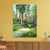 A Fallen Tree at Woodland Park Scene Canvas Afdruk (Insitu (Woonkamer))