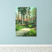 A Fallen Tree at Woodland Park Scene Canvas Afdruk (Insitu (Houten vloer))