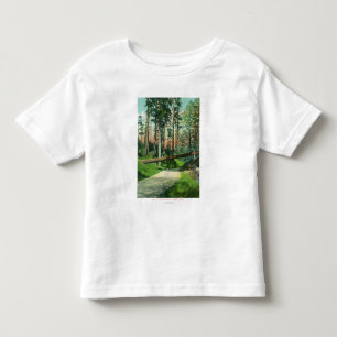 A Fallen Tree at Woodland Park Scene Kinder Shirts