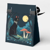 A Familiar Black Cat And Toadstools Halloween 1 Bedankdoosjes (Achterkant)
