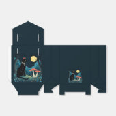 A Familiar Black Cat And Toadstools Halloween 1 Bedankdoosjes (Uitgevouwen)