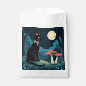 A Familiar Black Cat And Toadstools Halloween 1 Bedankzakje (Voorkant)