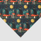 A Familiar Black Cat And Toadstools Halloween 2 Tissuepapier (Detail)