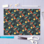 A Familiar Black Cat And Toadstools Halloween 2 Tissuepapier (Craft)