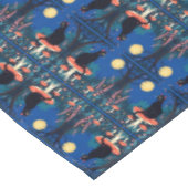 A Familiar Black Cat And Toadstools Halloween 4 Tafelkleed (Gekanteld)