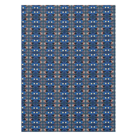 A Familiar Black Cat And Toadstools Halloween 4 Tafelkleed (Voorkant)