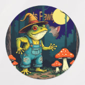 A Familiar Toad Witch Foraging At Night Labels (Design 2)