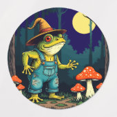 A Familiar Toad Witch Foraging At Night Labels (Design 1)
