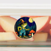 A Familiar Toad Witch Foraging At Night Labels (Aangebracht)