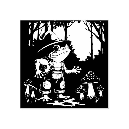 A Familiar Toad Witch Foraging At Night Rubberstempel (Afrduk)
