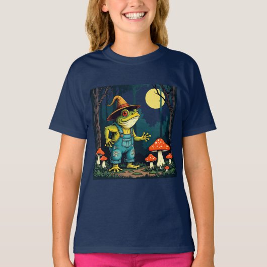 A Familiar Toad Witch Foraging At Night T-shirt (Voorkant)