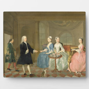 A Family Being Served with Tea, c.1740-45 (oil on Fotoplaat
