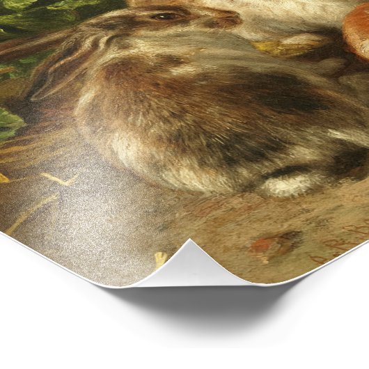 A Family of Rabbit by Alfred Richardson Barber Foto Afdruk (Hoek)