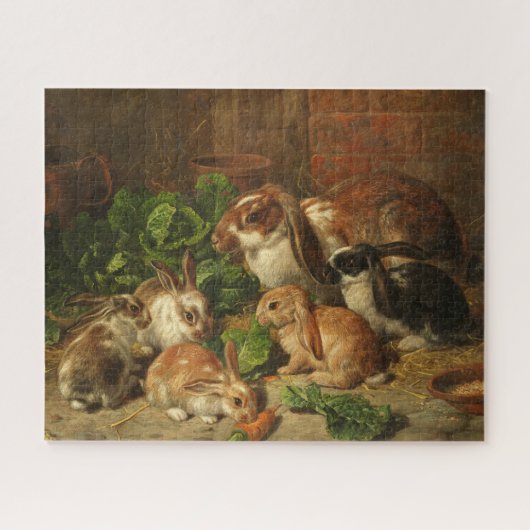 A Family of Rabbit by Alfred Richardson Barber Legpuzzel (Horizontaal)