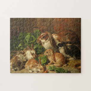 A Family of Rabbit by Alfred Richardson Barber Legpuzzel