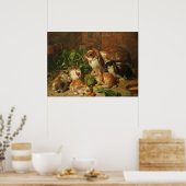 A Family of Rabbit by Alfred Richardson Barber Poster (Keuken)