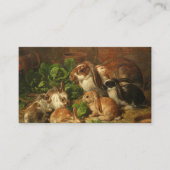 A Family of Rabbits by Alfred Richardson Barber Visitekaartje (Voorkant)
