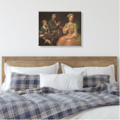 A Family of Three at Tea, c.1727 Canvas Afdruk (Insitu (Slaapkamer))