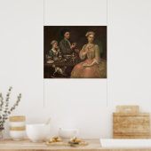 A Family of Three at Tea, c.1727 Poster (Keuken)