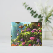 A fantasy forest full of mushrooms briefkaart (Staand voorkant)