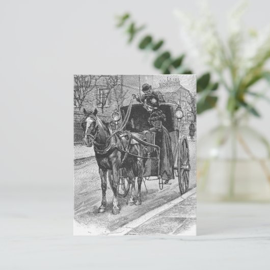 A Fare for a Hansom Cab Driver Briefkaart (Staand voorkant)