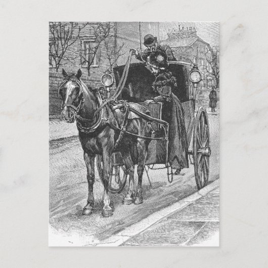 A Fare for a Hansom Cab Driver Briefkaart (Voorkant)