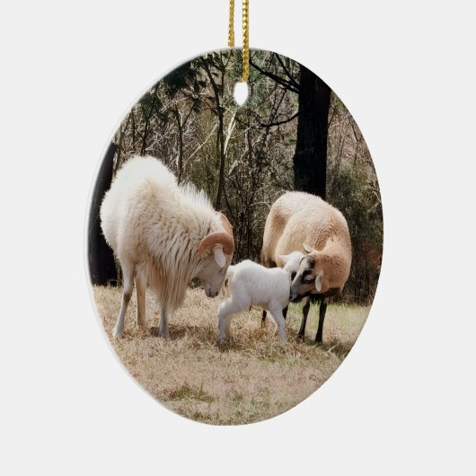 A Farmhouse Christmas Keramisch Ornament (Rechts)