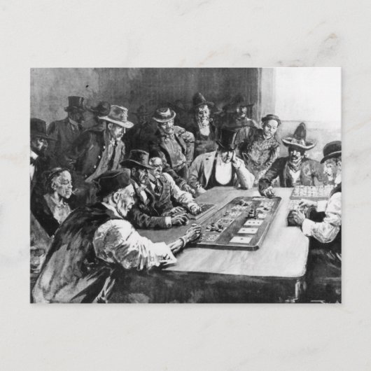 A Faro Game in El Paso Briefkaart (Voorkant)