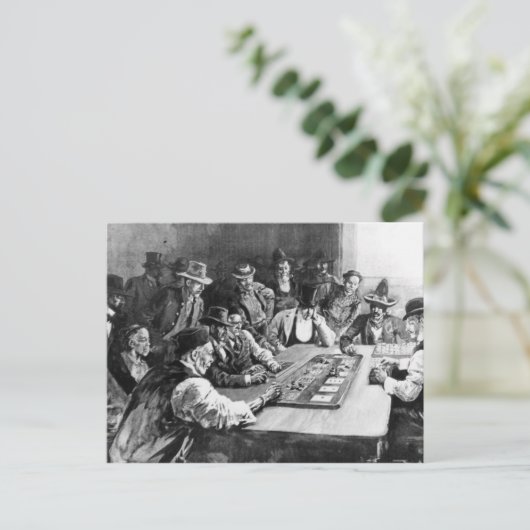 A Faro Game in El Paso Briefkaart (Staand voorkant)