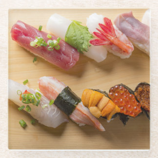 A feast of sushi art - 10 colorful pieces glazen onderzetter